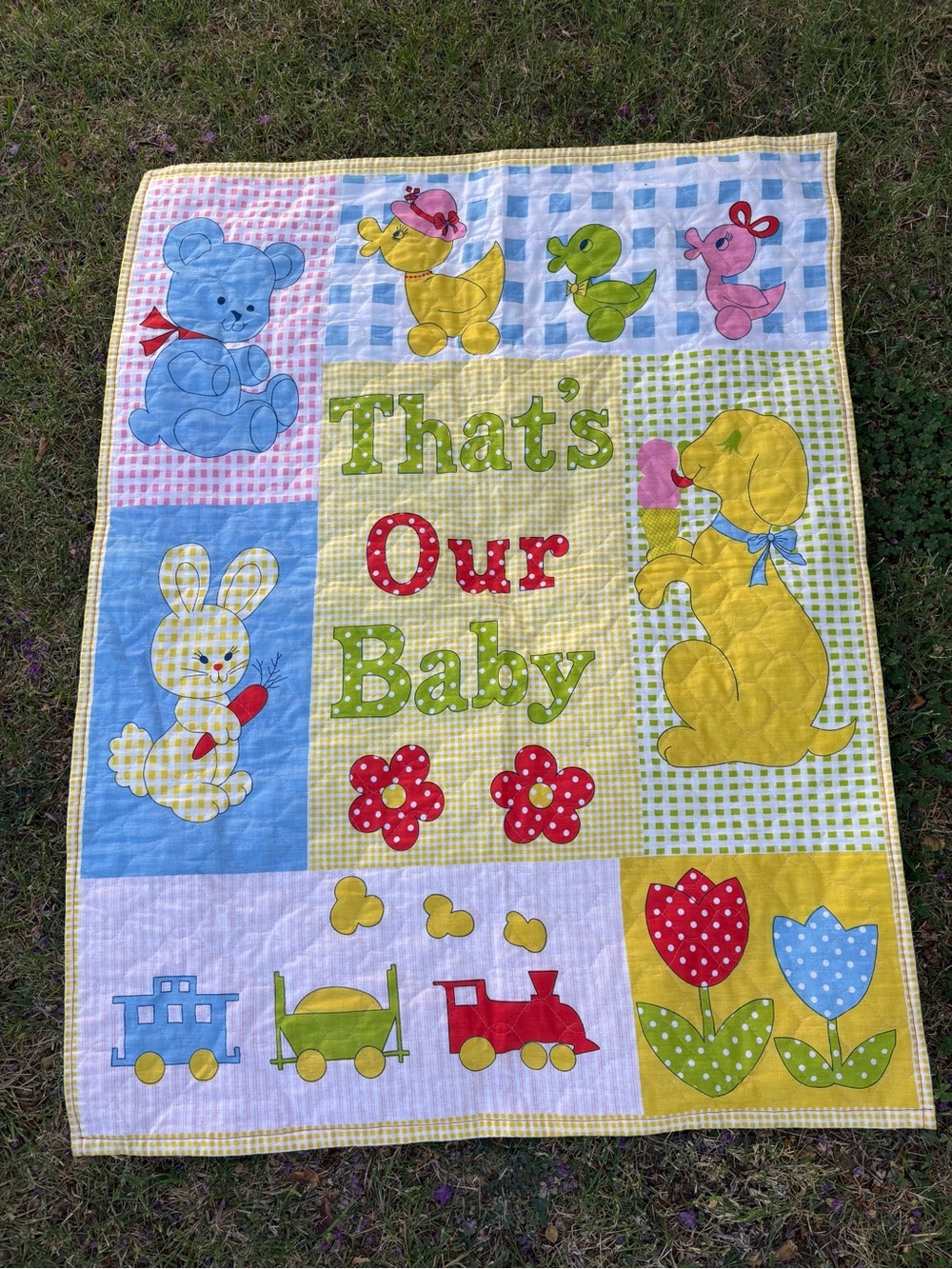 That’s Our Baby Blanket 80s Kids Babies Crib Blankie Nostalgic Children Nursery